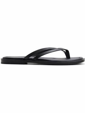 G.H.Bass Nora Strappy Minimalist Thong Sandal Black Size 10